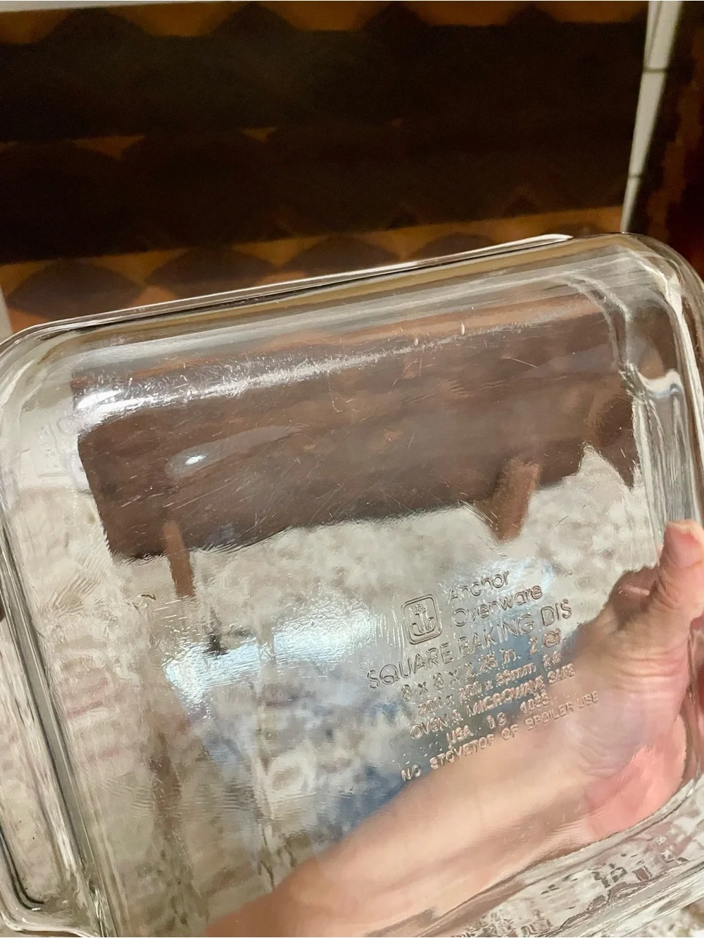 Vintage 1989 Anchor Hocking square baking dish